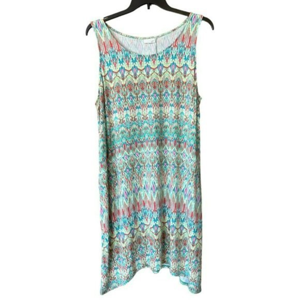 J. Jill Patterned‎ Sleeveless Midi Jersey Dress Womens Estimated XL